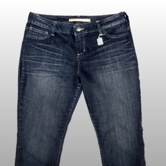 S & P  ♡ Gorgeous Black Stretchy Denim Embellished Bling Skinny Jeans 10|12 Long - Picture 8 of 17